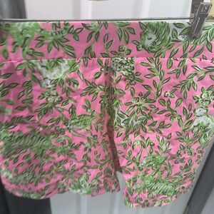Lilly Pulitzer Vibrant Pink and Green Patterned Shorts